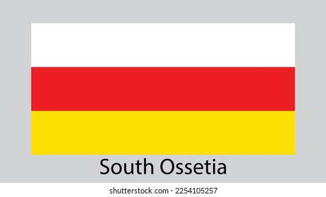 Vektorbild der Flagge Südossetiens