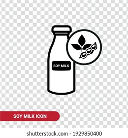 Vector image. Soy milk icon. Image of food.