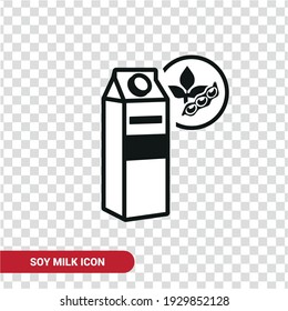 Vector image. Soy milk icon. Image of food.