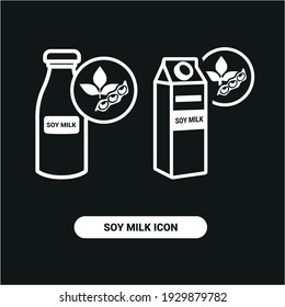 Vector image. Soy milk icon. Image of food.