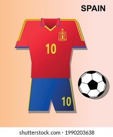 Imagen vectorial uniforme del equipo nacional de España 