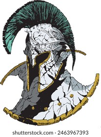 Vector image of spartan warrior helmet