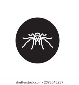 vector image of a spider, black and white background
