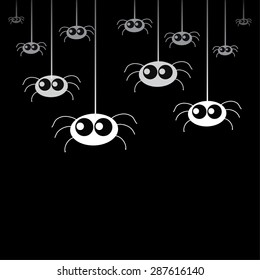 Vector image of an spider on black background
