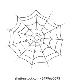 Vector image of a spider web decoration for Halloween