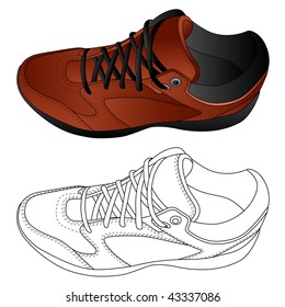 Vector image of sport shoes.