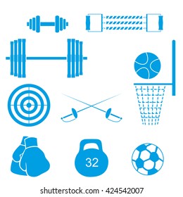 vector image of sports equipment