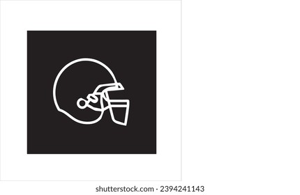 vector image of a sports helmet, black and white background.