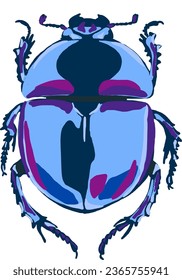 Vector image of a spring beetle