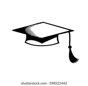 Vector image of a square academic cap