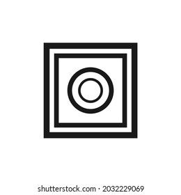 vector image of a square and a circle in the middle