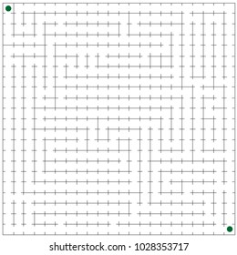 Vector image of a square maze.