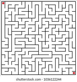 Vector image of a square maze.