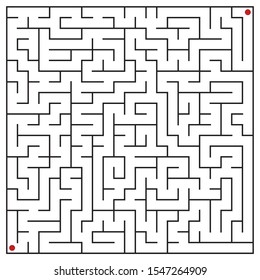 Vector image of a square maze.
