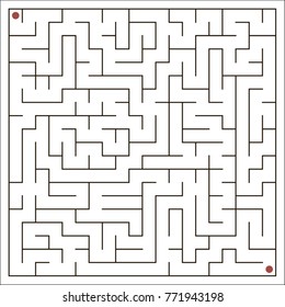 Vector image of a square maze.