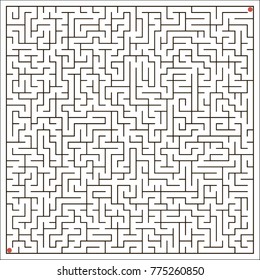 Vector image of a square maze.
