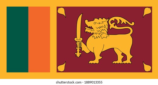 Vector image of the Sri Lankan flag