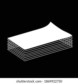 
imagen vectorial de papel en blanco apilado