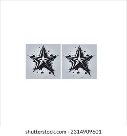 vector image of a star, black color, white background.