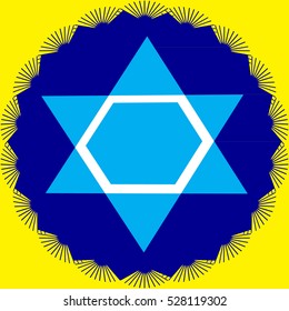 Vector image of the Star of David