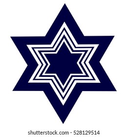 Vector image of the Star of David