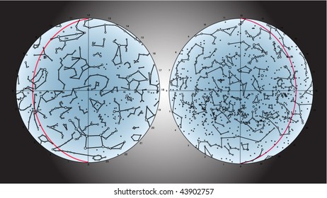 The vector image of the star sky