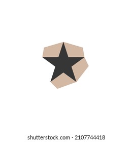 El vector es una imagen de una estrella que se parece a una caja.