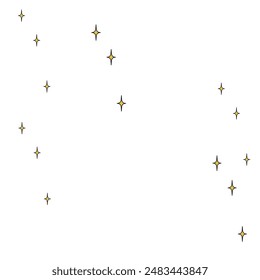 Vektorgrafik Bild der Sterne. Sternmuster. Sommernacht.