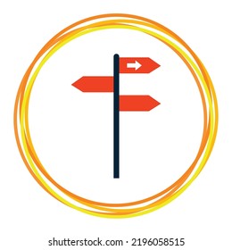 imagen vectorial, icono de inicio con fondo blanco y borde amarillo.