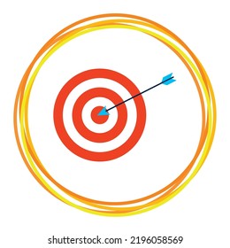 vector image, start up icon with white background and with yellow border.
