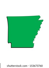 Vector Image of the State of Arkansas