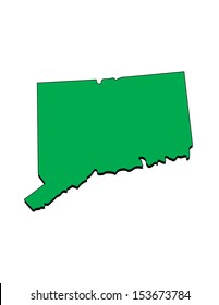 Vector Image of the State of Connecticut