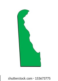 Vector Image of the State of Delaware