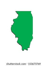 Vector Image of the State of Illinois