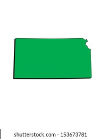 Vector Image of the State of Kansas