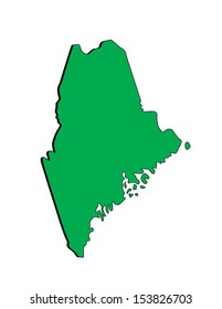 Vector Image of the State of Maine