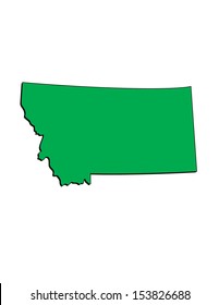 Vector Image of the State of Montana