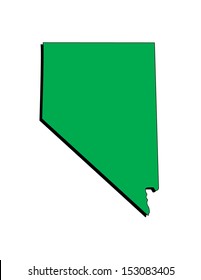 Vector Image of the State of Nevada; Illustrator 8