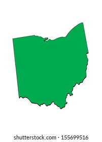 Vector Image of the State of Ohio; Illustrator 8