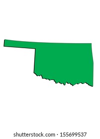 Vector Image of the State of Oklahoma; Illustrator 8
