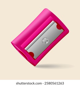 Vector image of a stationery tool sharpener. Pencil sharpening tool.