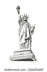 Vector image of the Statue of Liberty