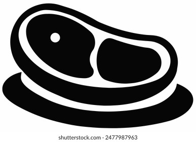 Una Imagen de Vector de un filete en un plato.