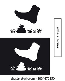 Imagen vectorial. Avanza sobre un icono de poop.