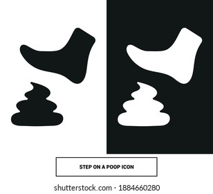 Imagen vectorial. Avanza sobre un icono de poop.