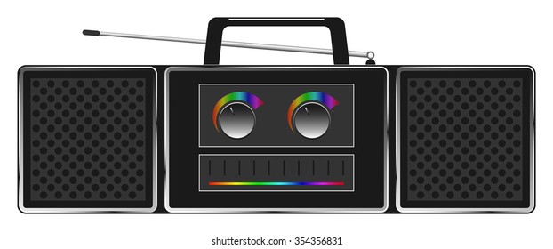 vector image - stereo radio robot 