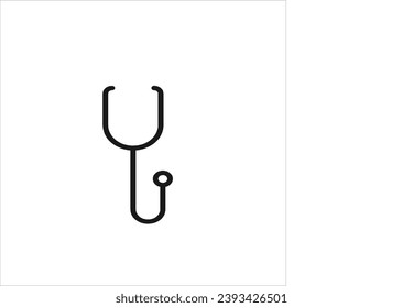 imagen vectorial de un estetoscopio, fondo negro y blanco