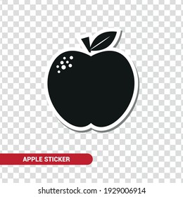 Vector image. Sticker of an apple.