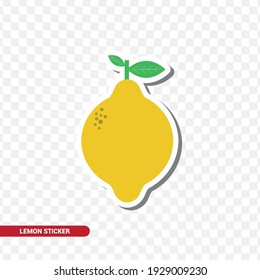 Vector image. Sticker of a lemon.