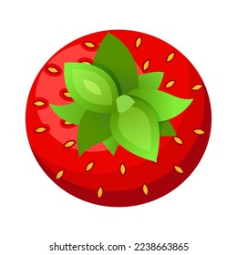 Vector image of strawberries. The concept of healthy food and fresh fruit. Juicy fruits, strawberry snacks, vegetarian dishes.